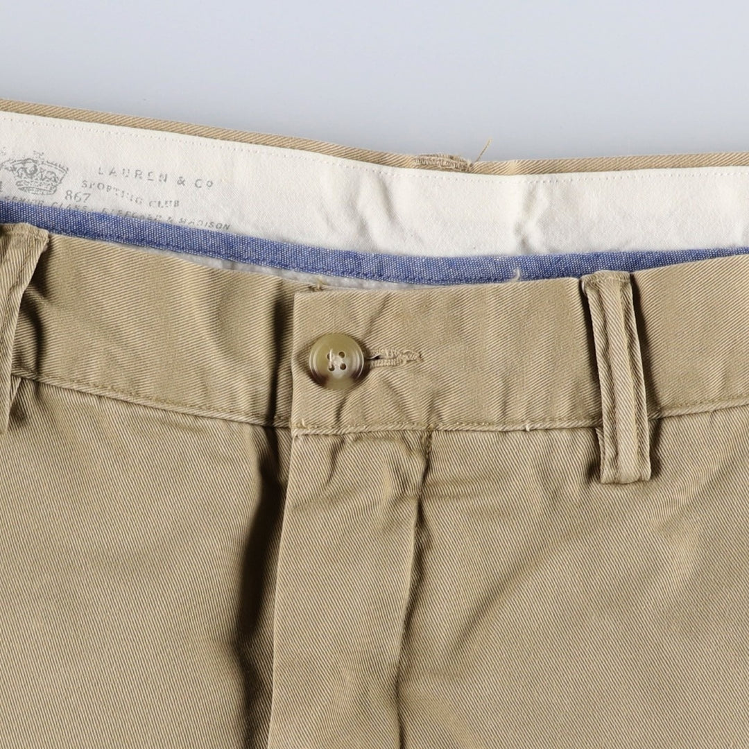 ~90'S Ralph Lauren POLO RALPH LAUREN STRAIGHT FIT Chino Pants Men's W35 (approx.) Vintage cotton Beige type Vintage Second Hand