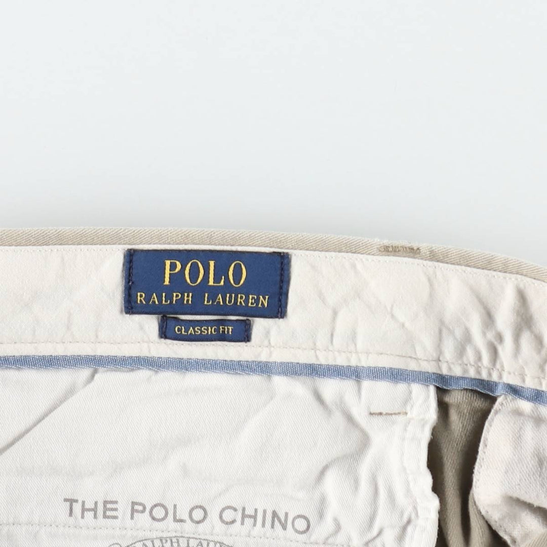 Ralph Lauren POLO RALPH LAUREN CLASSIC FIT Chino Pants, Men's Size W31 (approx.) cotton Beige type Vintage Second Hand