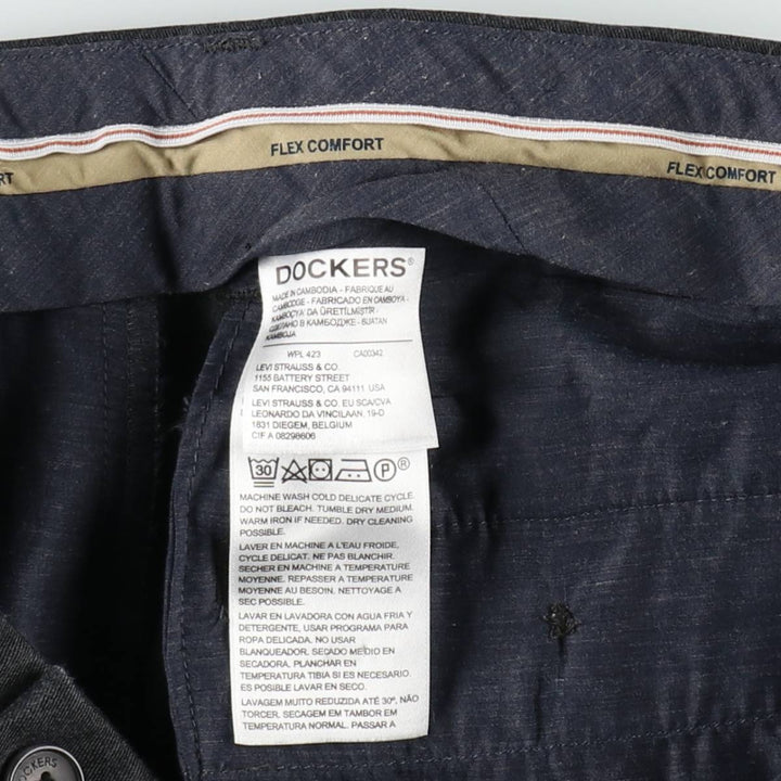 Dockers Signature Khaki Two-Pleat Slacks Pants, Men's Size W36 (approx.) cotton gray type Vintage Second Hand