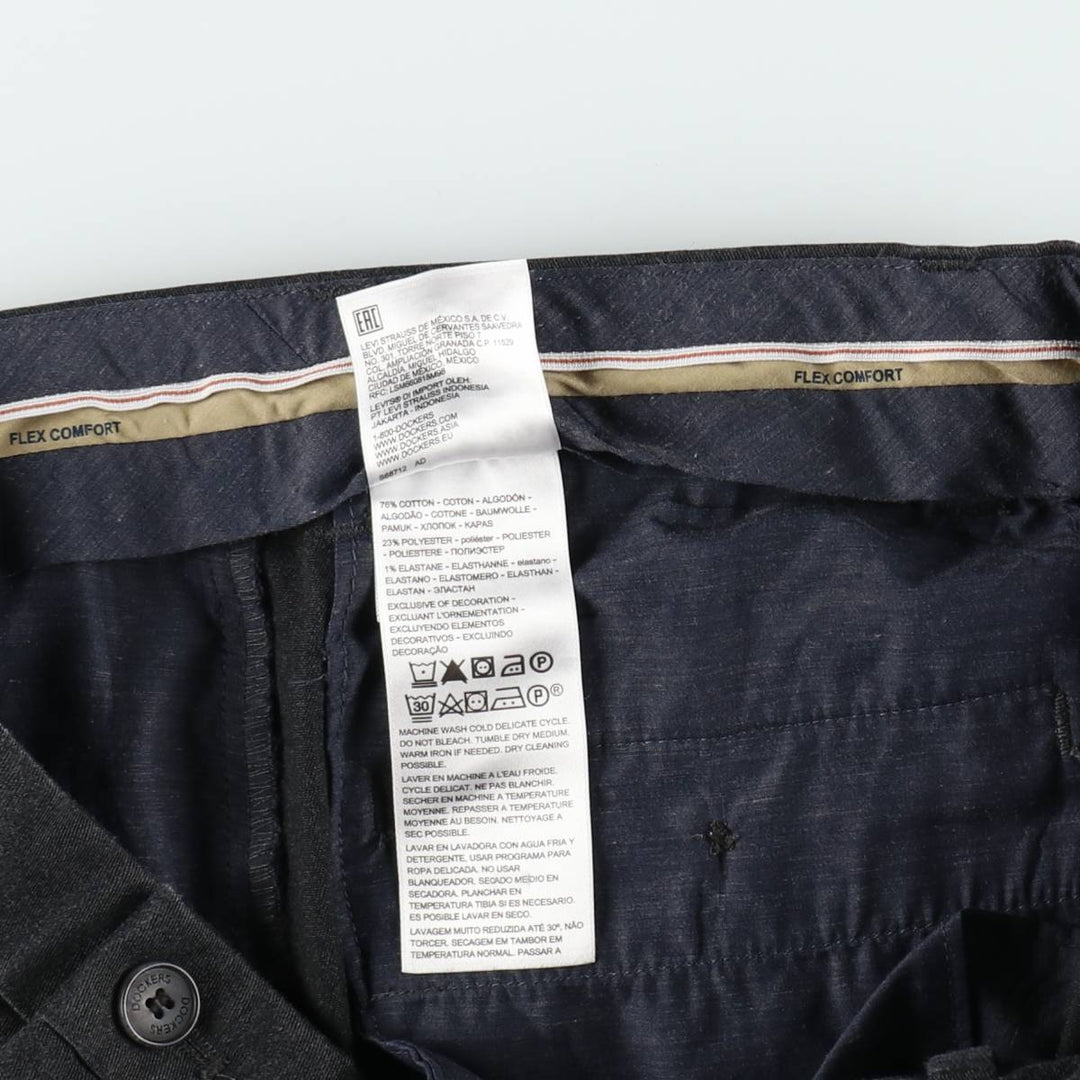 Dockers Signature Khaki Two-Pleat Slacks Pants, Men's Size W36 (approx.) cotton gray type Vintage Second Hand
