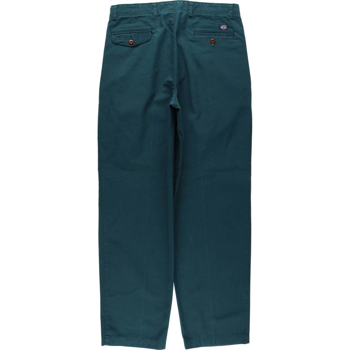 90'S Dockers Levi's Classic Fit Two-Pleat Duck Work Pants Men's W34 (approx.) Vintage cotton Green type dark green Vintage Second Hand