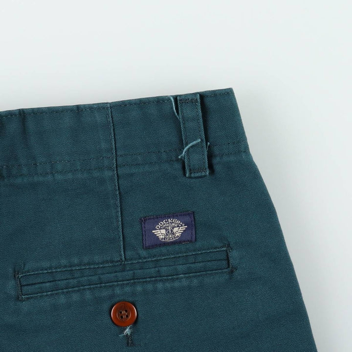 90'S Dockers Levi's Classic Fit Two-Pleat Duck Work Pants Men's W34 (approx.) Vintage cotton Green type dark green Vintage Second Hand
