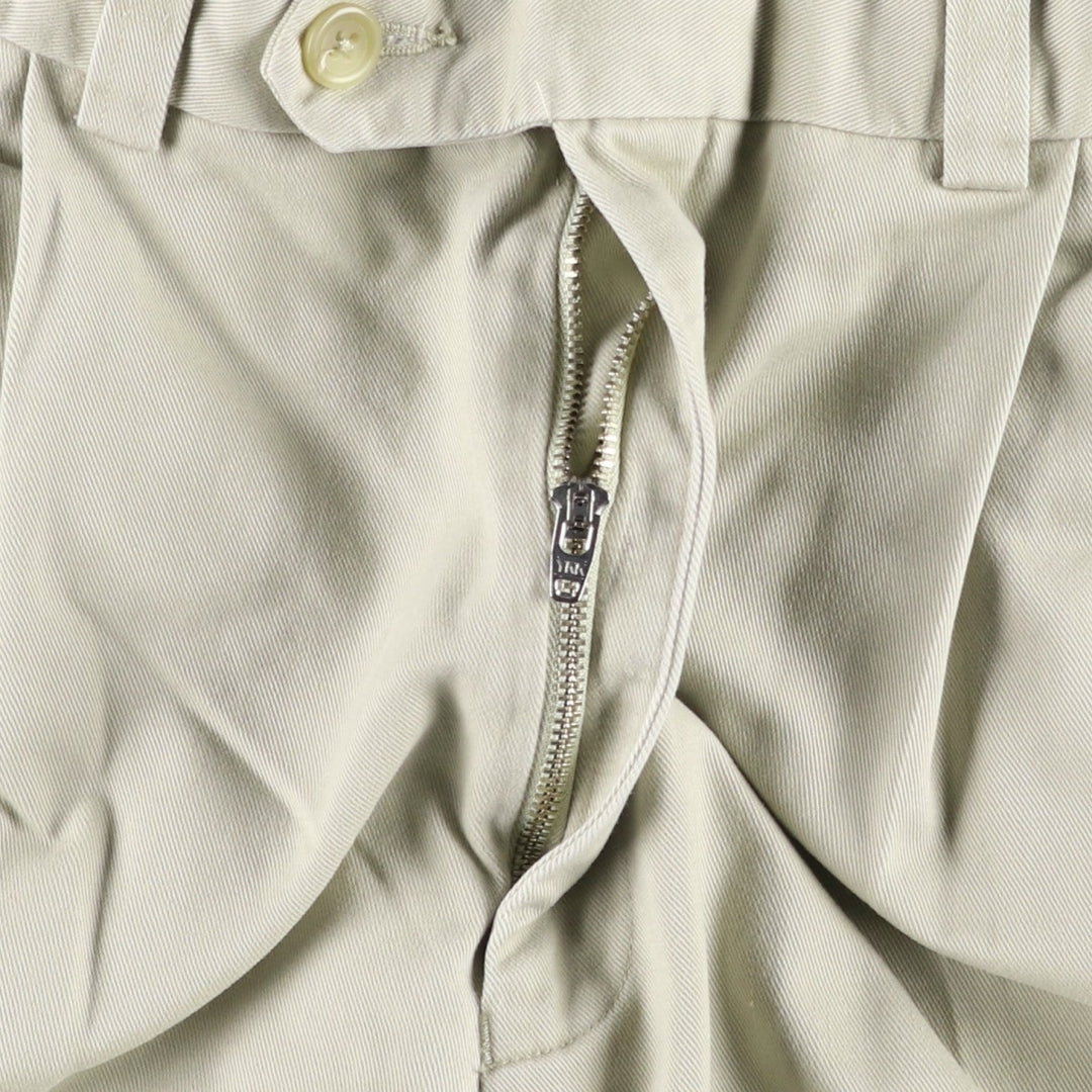 Ralph Lauren LAUREN Two-Pleat Chino Pants, Men's Size W34 (approx.) cotton ivory Vintage Second Hand