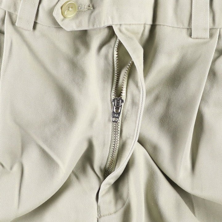 Ralph Lauren LAUREN Two-Pleat Chino Pants, Men's Size W34 (approx.) cotton ivory Vintage Second Hand