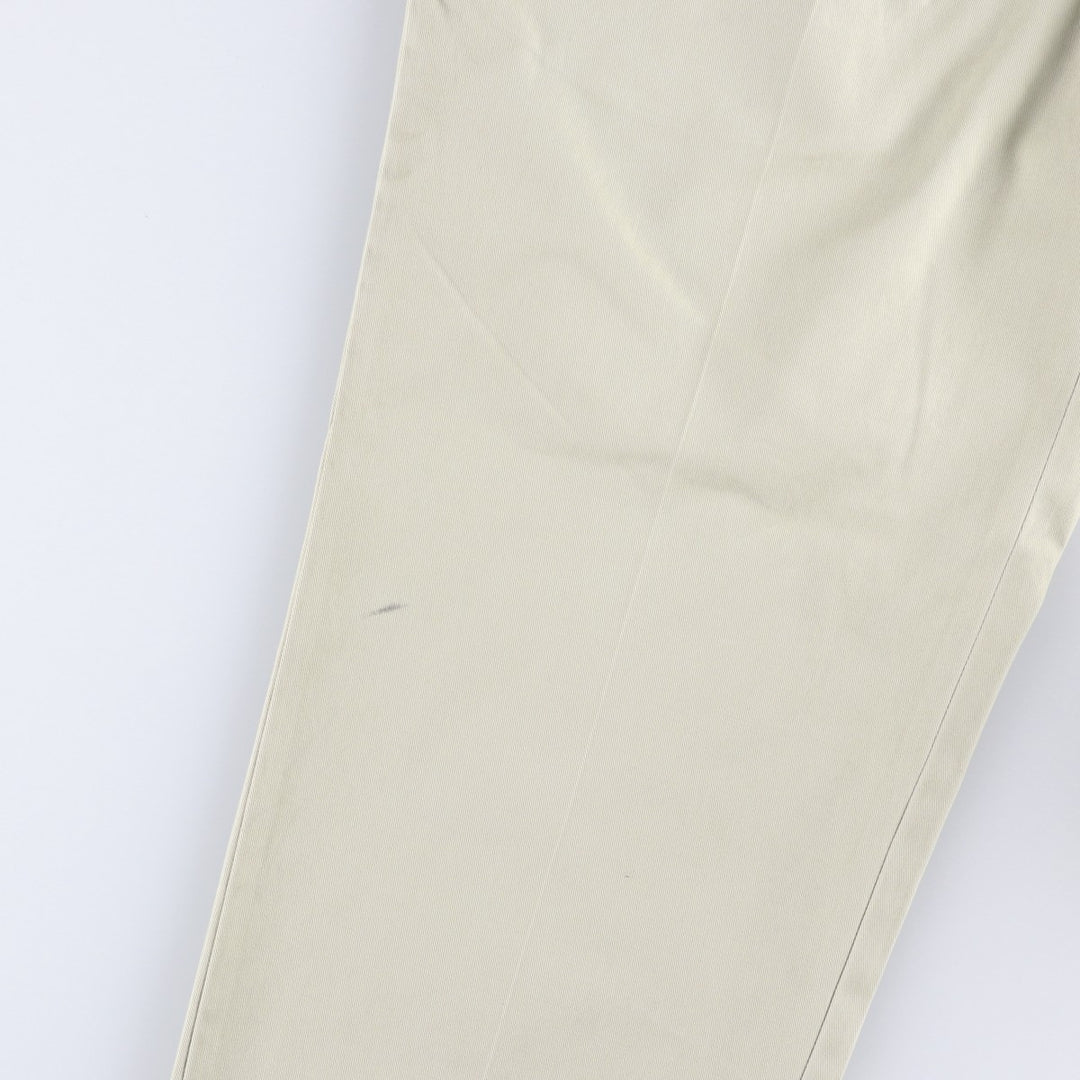 Ralph Lauren LAUREN Two-Pleat Chino Pants, Men's Size W34 (approx.) cotton ivory Vintage Second Hand