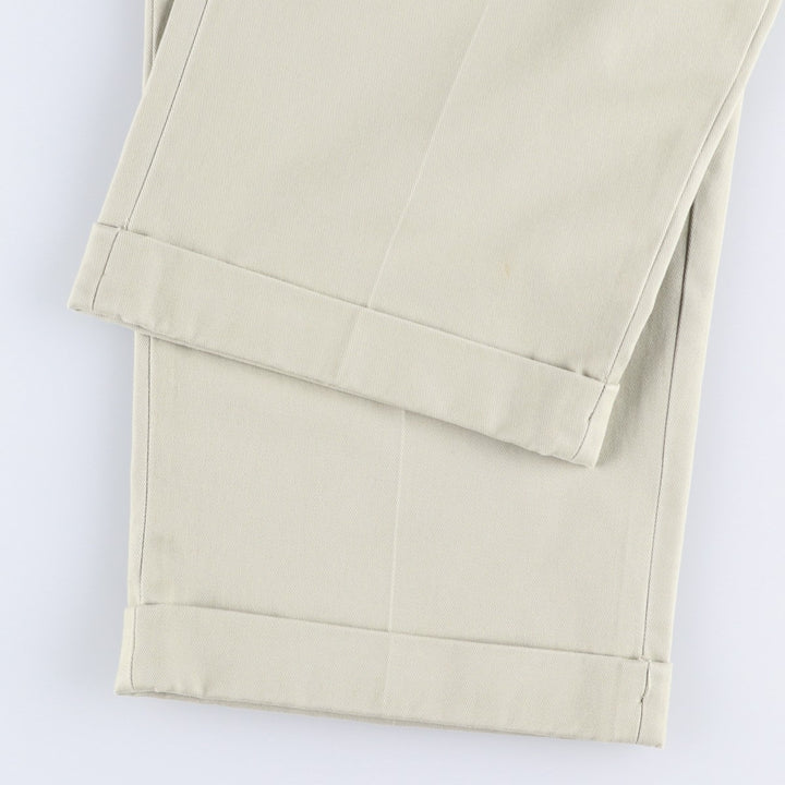 Ralph Lauren LAUREN Two-Pleat Chino Pants, Men's Size W34 (approx.) cotton ivory Vintage Second Hand