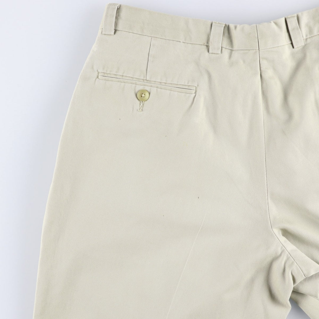 Ralph Lauren LAUREN Two-Pleat Chino Pants, Men's Size W34 (approx.) cotton ivory Vintage Second Hand