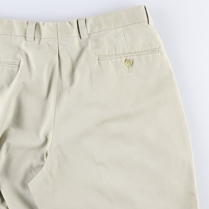 Ralph Lauren LAUREN Two-Pleat Chino Pants, Men's Size W34 (approx.) cotton ivory Vintage Second Hand