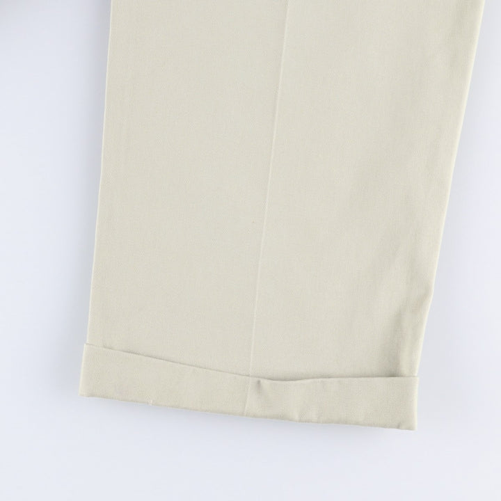 Ralph Lauren LAUREN Two-Pleat Chino Pants, Men's Size W34 (approx.) cotton ivory Vintage Second Hand
