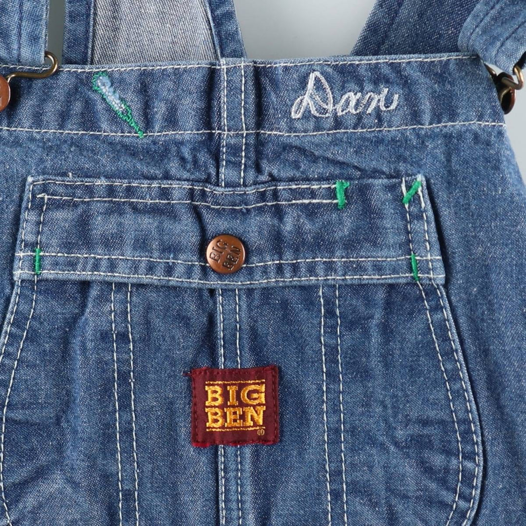 80'S Big Ben denim overalls, men's size W34 (approx.), vintage. cotton blue type Vintage Second Hand
