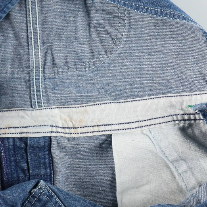 80'S Big Ben denim overalls, men's size W34 (approx.), vintage. cotton blue type Vintage Second Hand