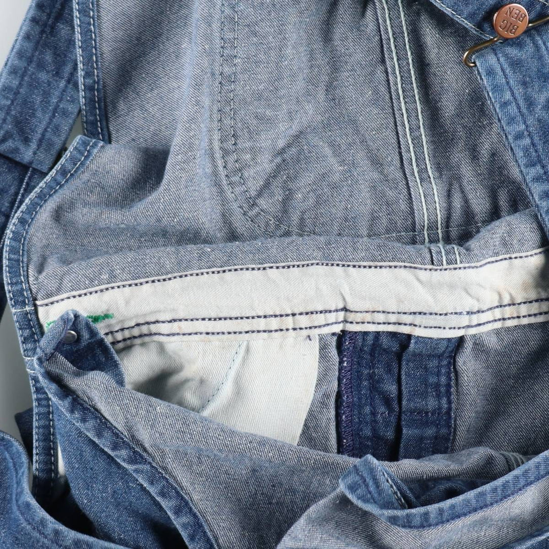80'S Big Ben denim overalls, men's size W34 (approx.), vintage. cotton blue type Vintage Second Hand