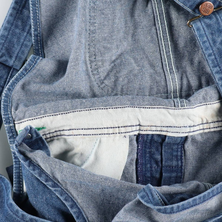 80'S Big Ben denim overalls, men's size W34 (approx.), vintage. cotton blue type Vintage Second Hand