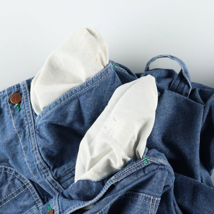80'S Big Ben denim overalls, men's size W34 (approx.), vintage. cotton blue type Vintage Second Hand