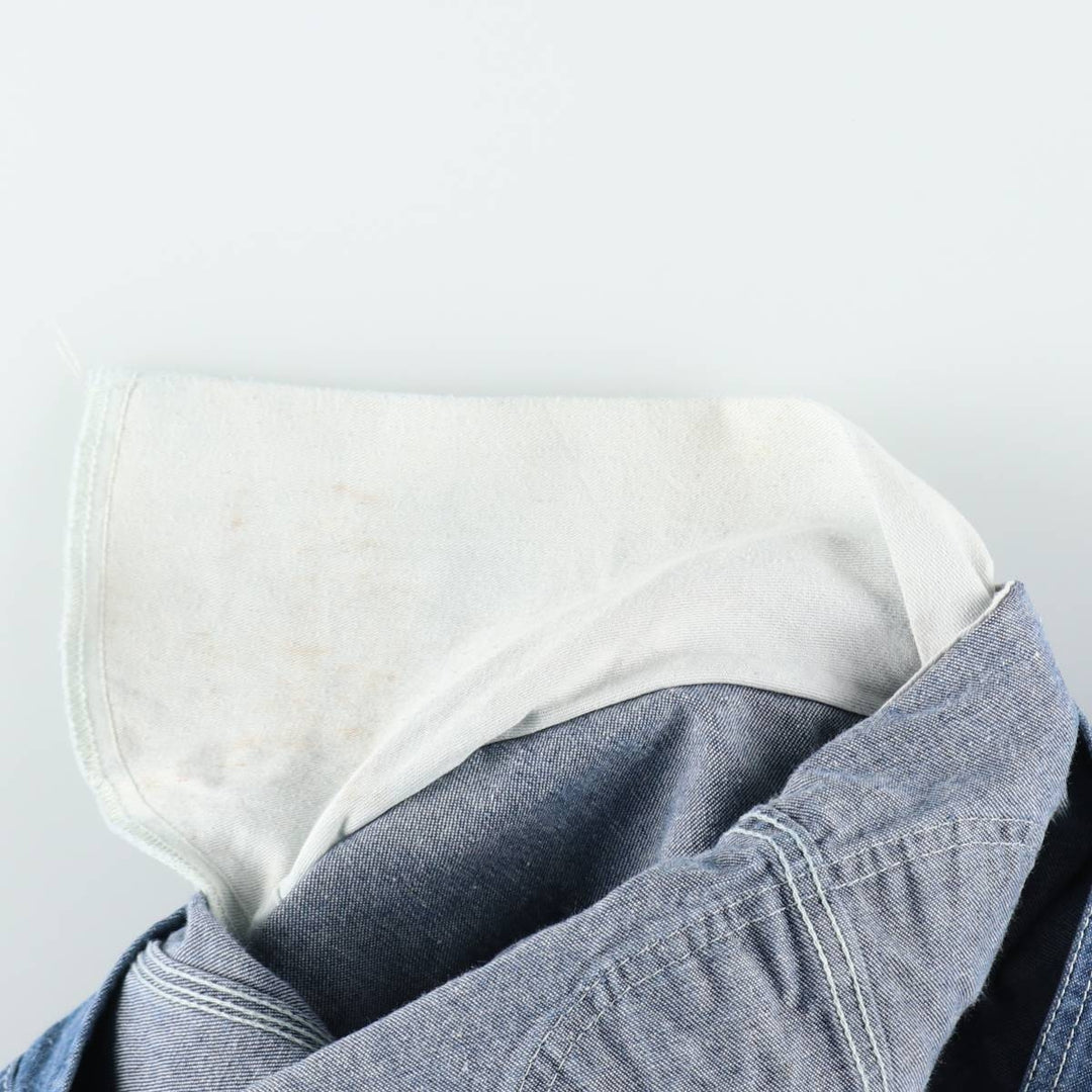 80'S Big Ben denim overalls, men's size W34 (approx.), vintage. cotton blue type Vintage Second Hand