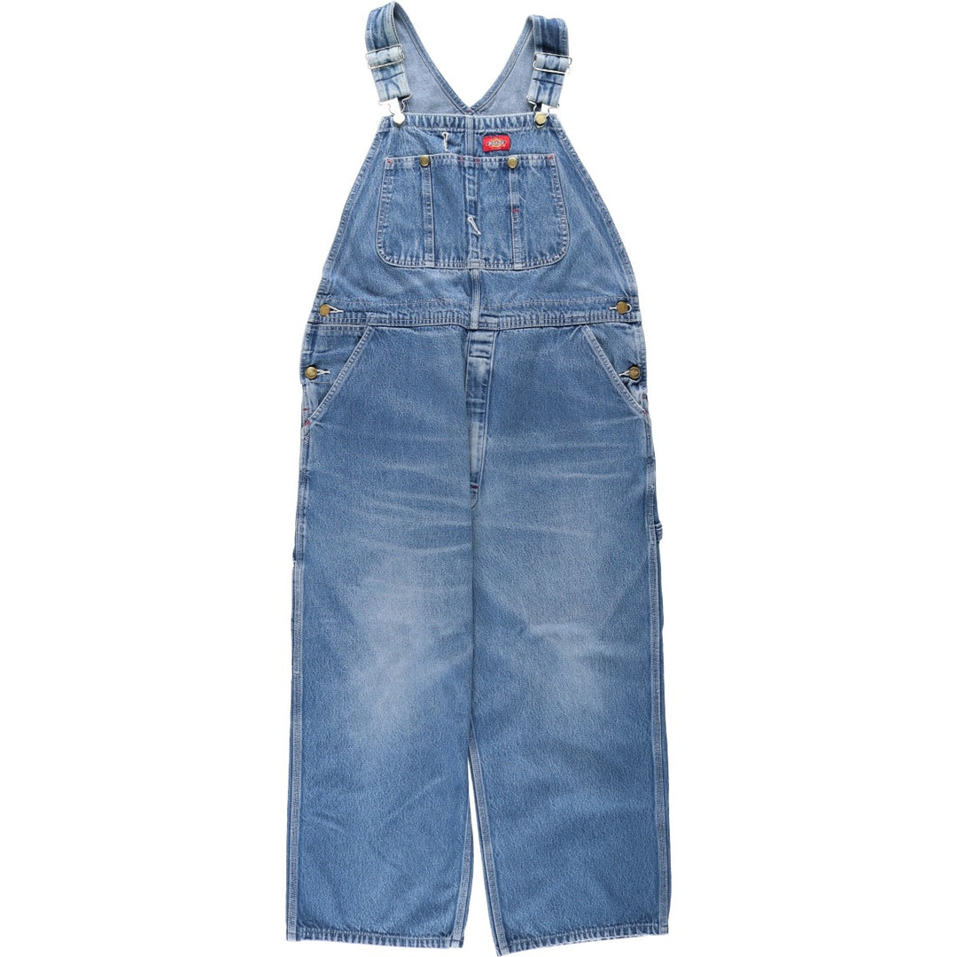 Dickies denim overalls for men, equivalent to W39 cotton Blue type light blue Vintage Second Hand