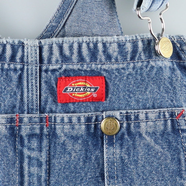 Dickies denim overalls for men, equivalent to W39 cotton Blue type light blue Vintage Second Hand