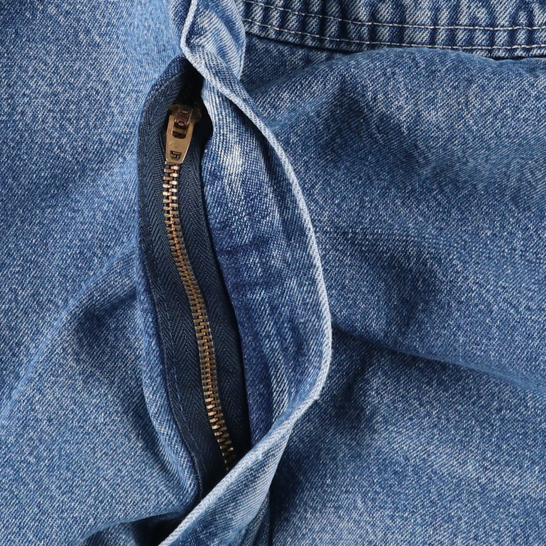 Dickies denim overalls for men, equivalent to W39 cotton Blue type light blue Vintage Second Hand