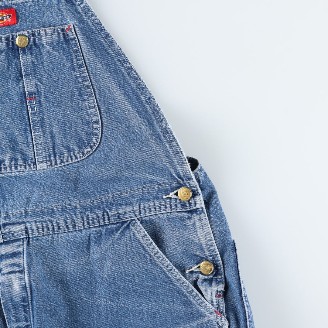 Dickies denim overalls for men, equivalent to W39 cotton Blue type light blue Vintage Second Hand