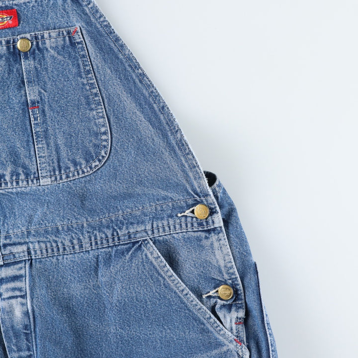 Dickies denim overalls for men, equivalent to W39 cotton Blue type light blue Vintage Second Hand