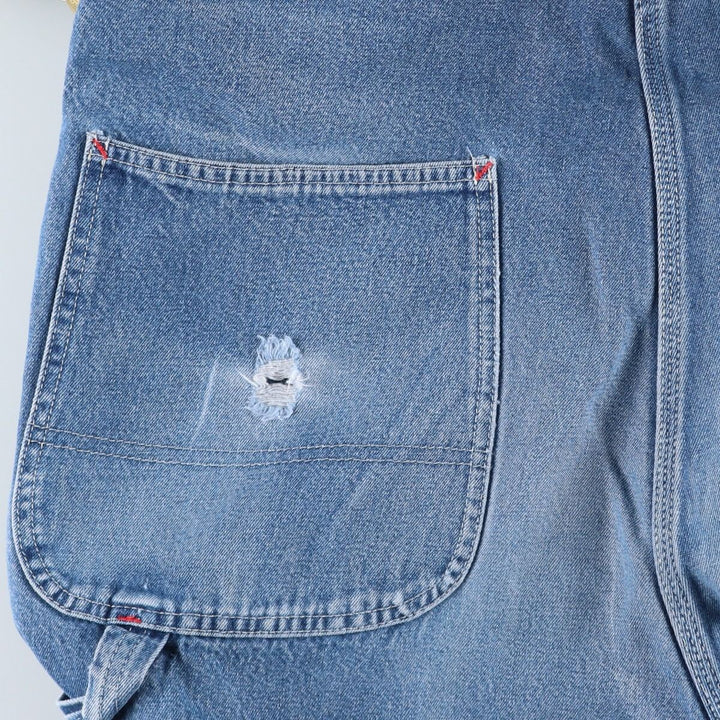 Dickies denim overalls for men, equivalent to W39 cotton Blue type light blue Vintage Second Hand