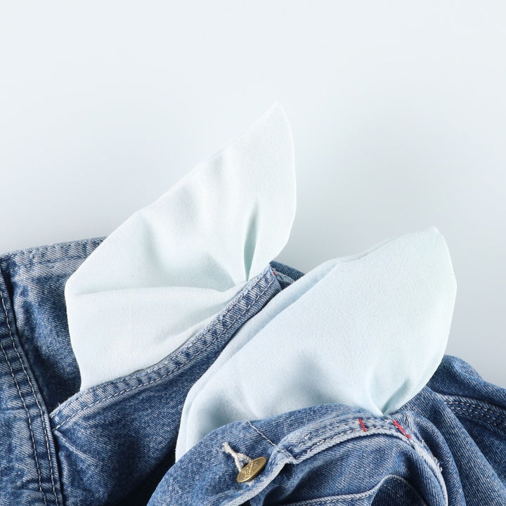 Dickies denim overalls for men, equivalent to W39 cotton Blue type light blue Vintage Second Hand