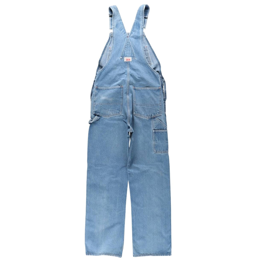 Round House denim overalls, men's size W36 (approx.) cotton blue type Vintage Second Hand