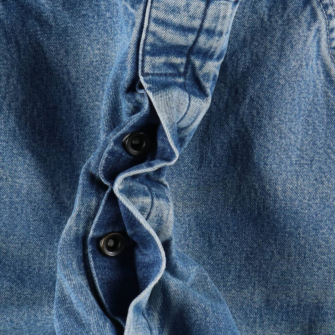 Round House denim overalls, men's size W36 (approx.) cotton blue type Vintage Second Hand