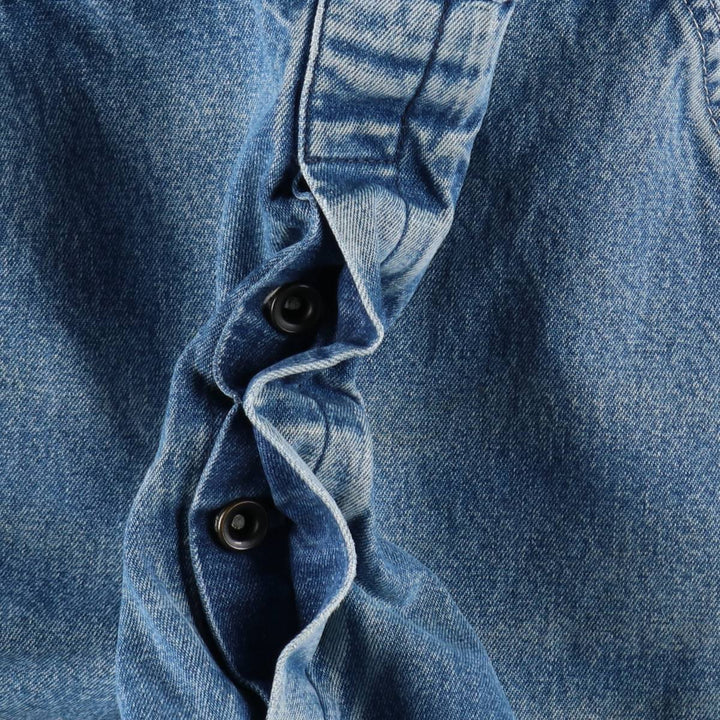 Round House denim overalls, men's size W36 (approx.) cotton blue type Vintage Second Hand