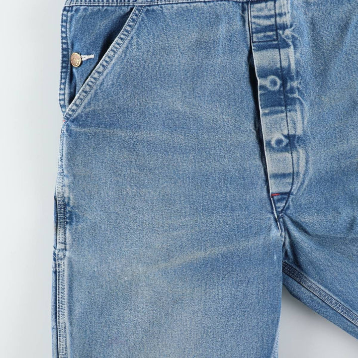 Round House denim overalls, men's size W36 (approx.) cotton blue type Vintage Second Hand