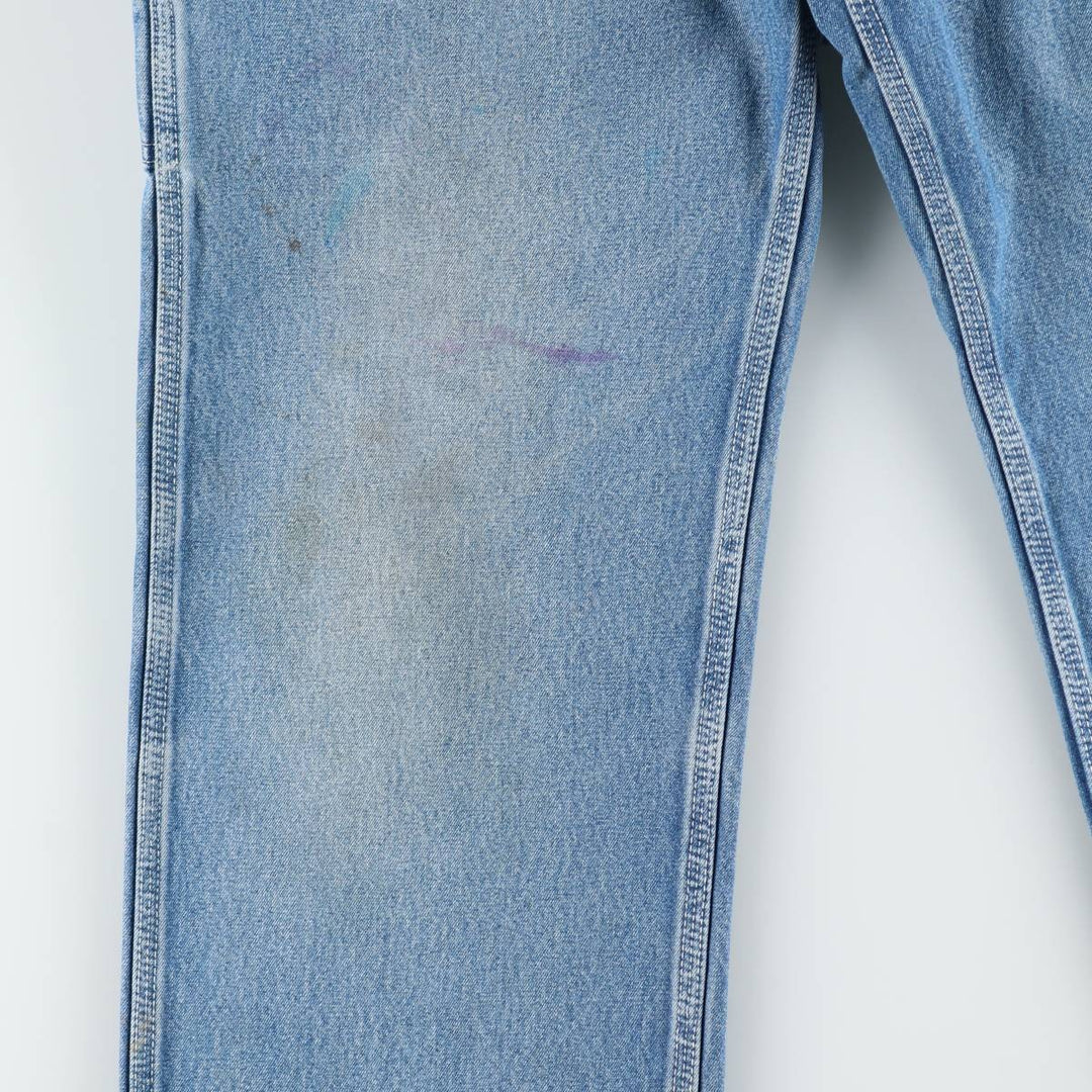 Round House denim overalls, men's size W36 (approx.) cotton blue type Vintage Second Hand