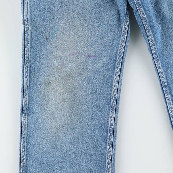 Round House denim overalls, men's size W36 (approx.) cotton blue type Vintage Second Hand