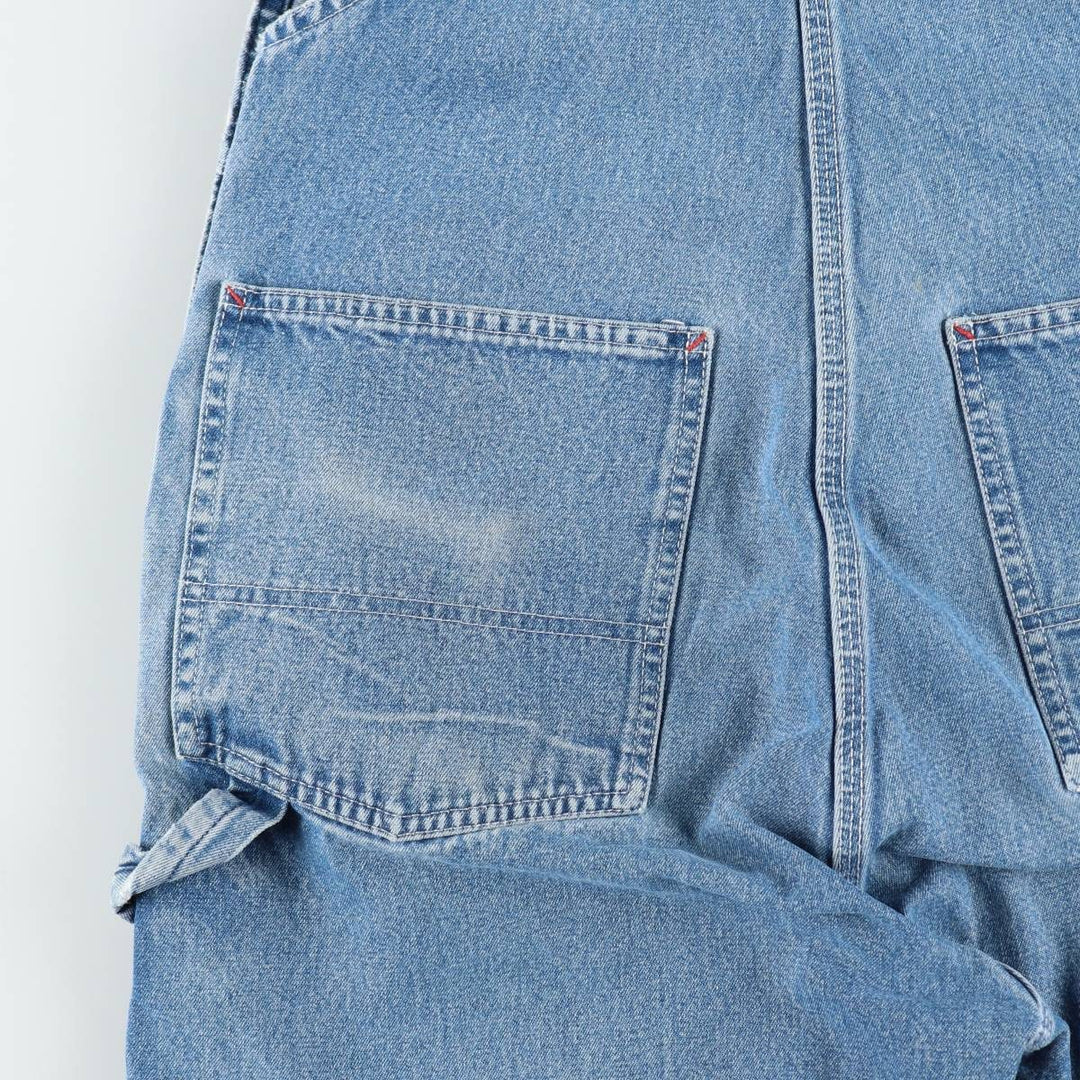 Round House denim overalls, men's size W36 (approx.) cotton blue type Vintage Second Hand