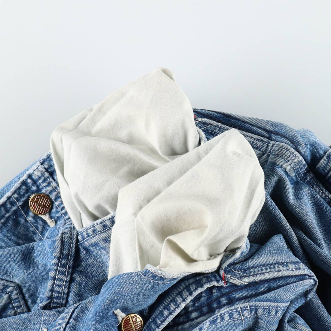 Round House denim overalls, men's size W36 (approx.) cotton blue type Vintage Second Hand