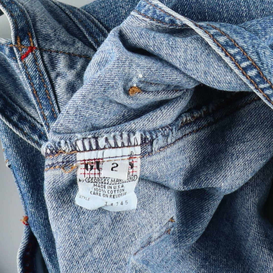 90'S Guess by Georges Marciano denim overalls, made in the USA, men's size W34 (approx.), vintage. cotton blue type Vintage Second Hand