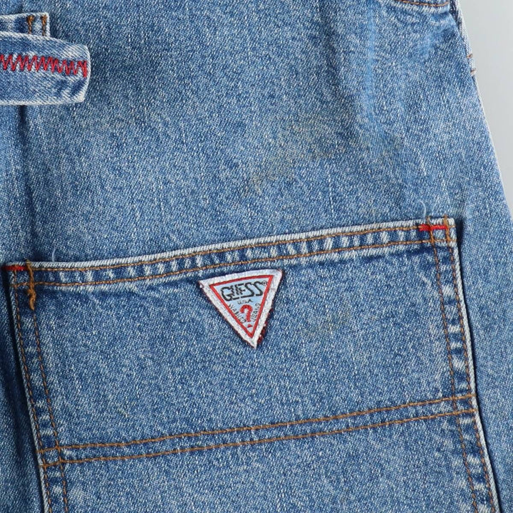 90'S Guess by Georges Marciano denim overalls, made in the USA, men's size W34 (approx.), vintage. cotton blue type Vintage Second Hand
