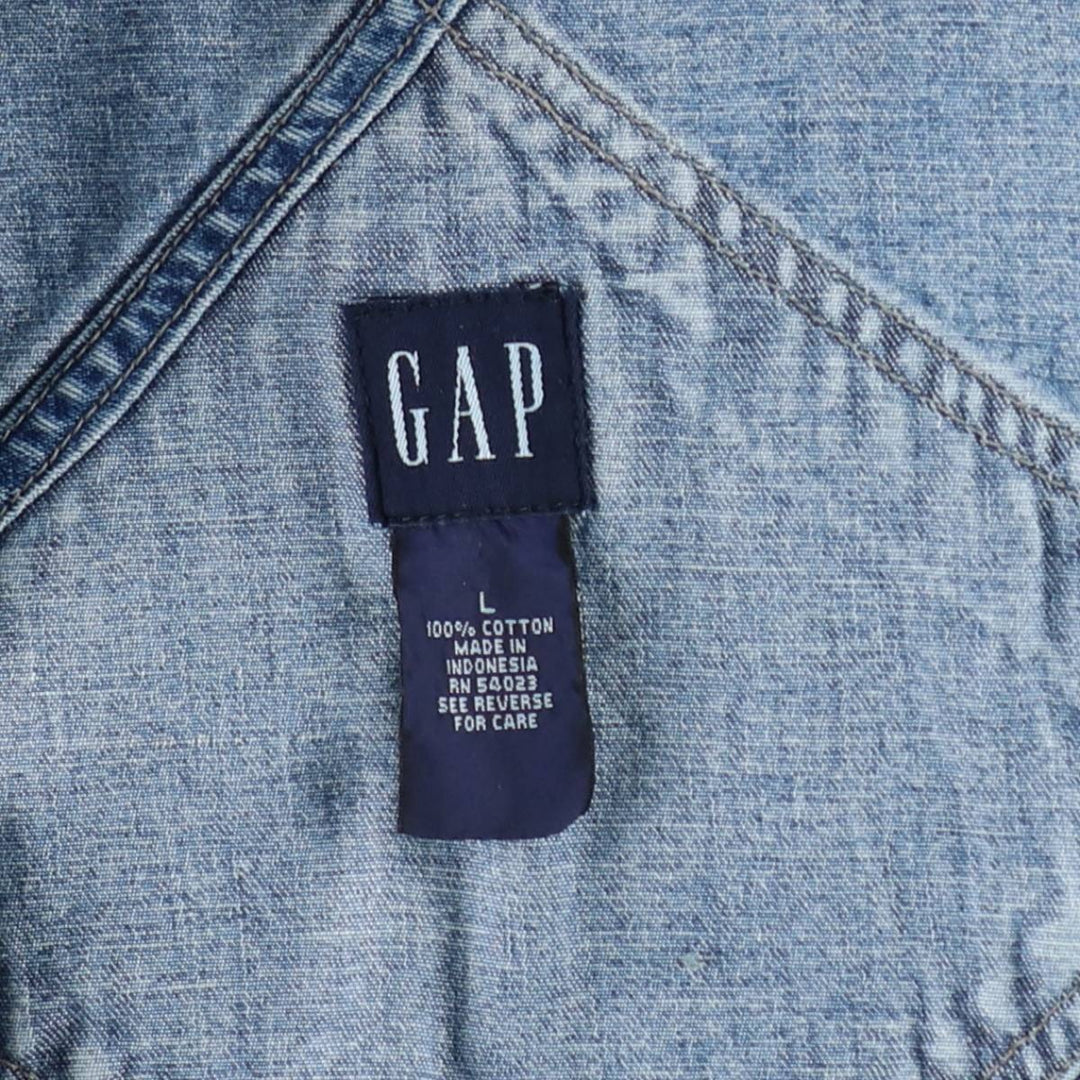 90'S GAP Old Gap Denim Overalls, Men's W38 (approx.), Vintage cotton blue type Vintage Second Hand