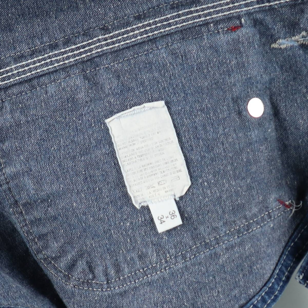Dickies denim overalls, made in the USA, men's size W36 (approx.). cotton blue type Vintage Second Hand