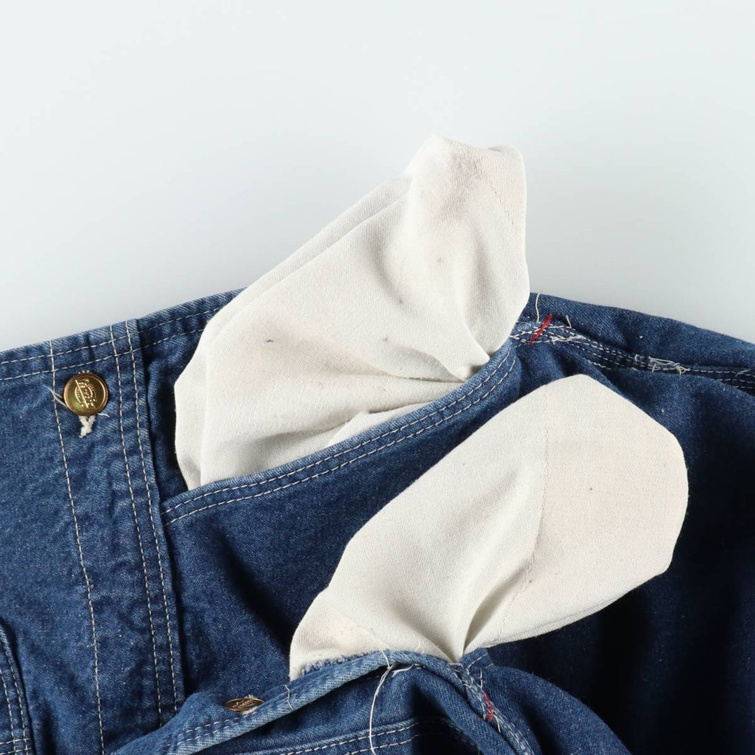 Dickies denim overalls, made in the USA, men's size W36 (approx.). cotton blue type Vintage Second Hand