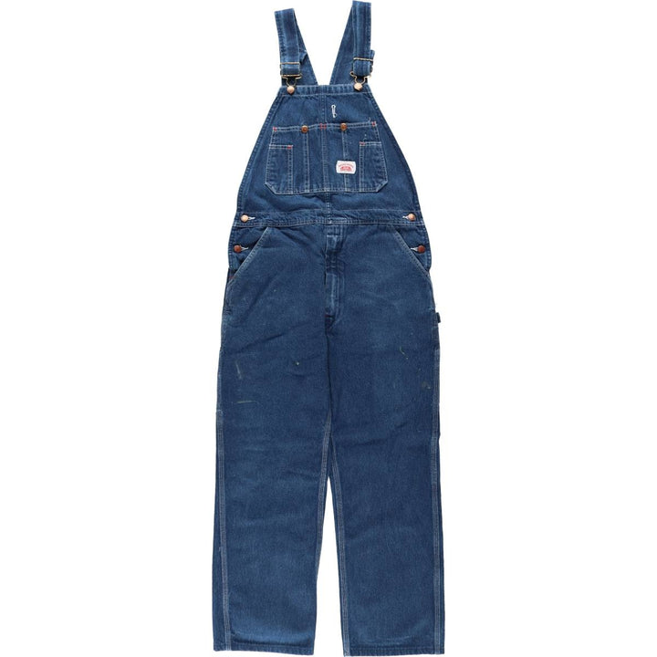 Round House Men's Denim Overalls, Made in the USA, Size W34 cotton blue type Vintage Second Hand