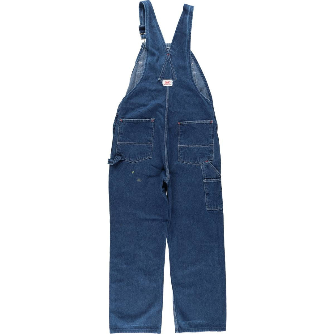 Round House Men's Denim Overalls, Made in the USA, Size W34 cotton blue type Vintage Second Hand