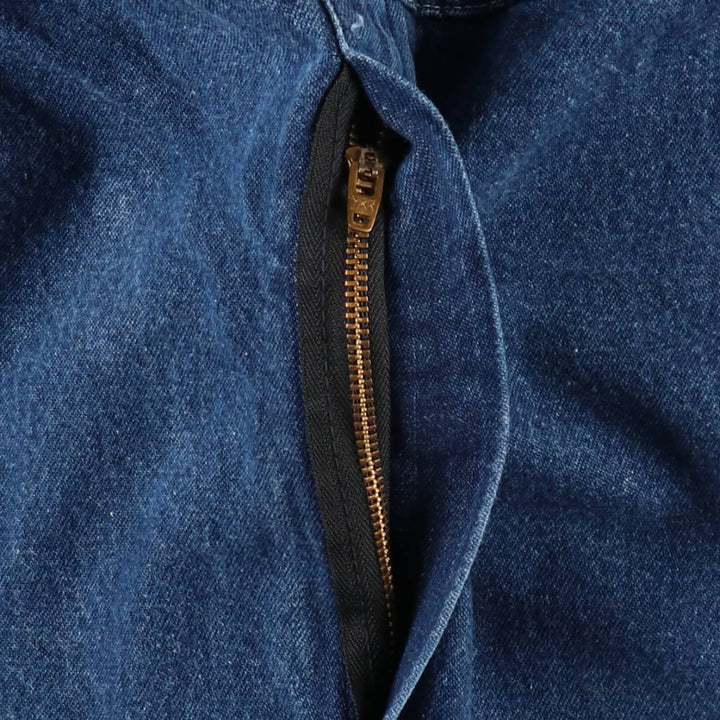 Round House Men's Denim Overalls, Made in the USA, Size W34 cotton blue type Vintage Second Hand