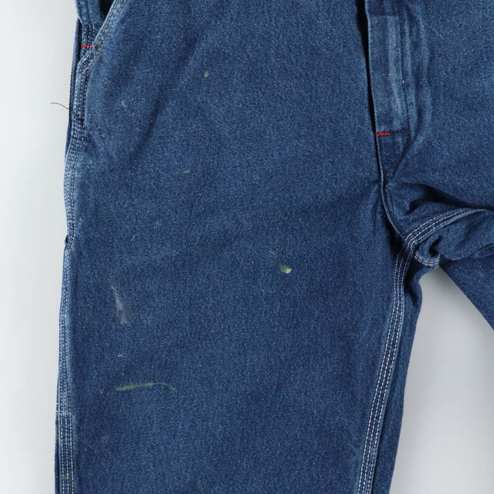 Round House Men's Denim Overalls, Made in the USA, Size W34 cotton blue type Vintage Second Hand