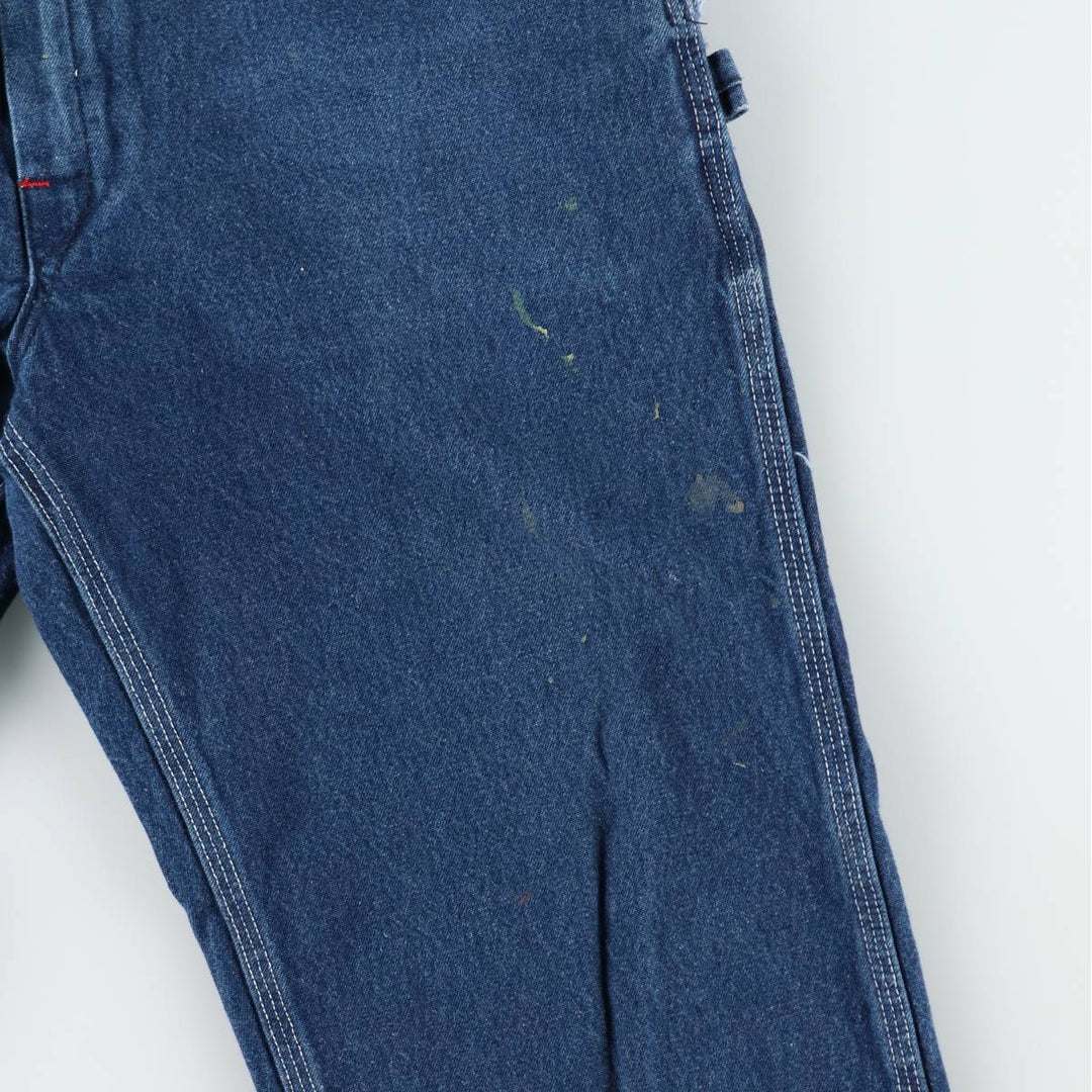 Round House Men's Denim Overalls, Made in the USA, Size W34 cotton blue type Vintage Second Hand