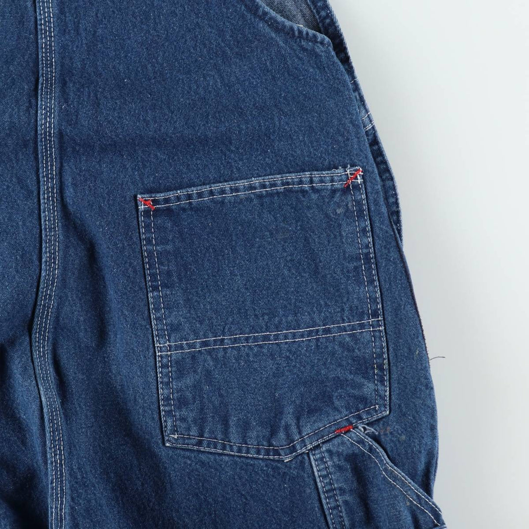 Round House Men's Denim Overalls, Made in the USA, Size W34 cotton blue type Vintage Second Hand