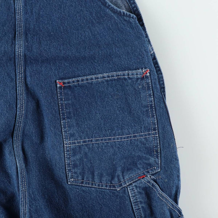 Round House Men's Denim Overalls, Made in the USA, Size W34 cotton blue type Vintage Second Hand