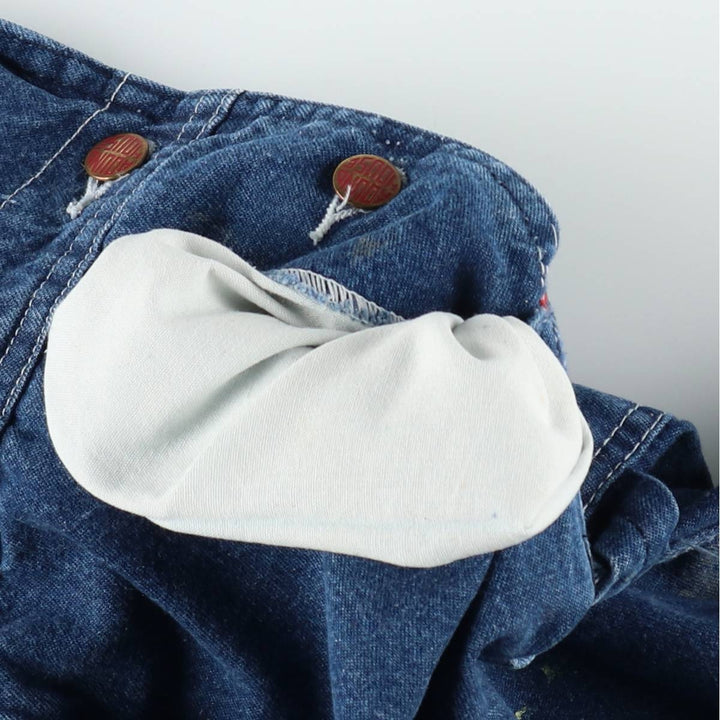 Round House Men's Denim Overalls, Made in the USA, Size W34 cotton blue type Vintage Second Hand