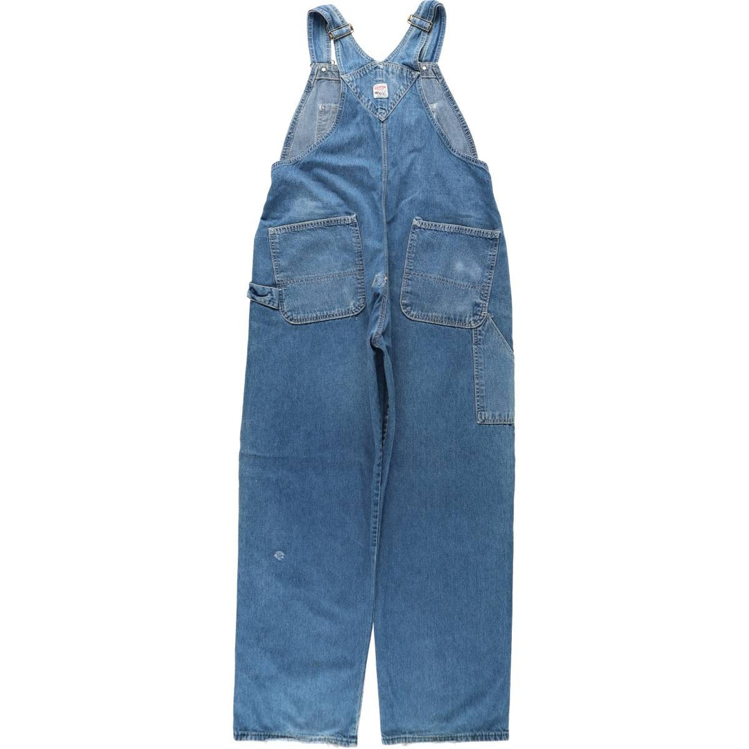 Big Size Pointer Denim Overalls for Men (equivalent to W40) unclear blue type Vintage Second Hand