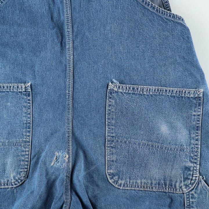 Big Size Pointer Denim Overalls for Men (equivalent to W40) unclear blue type Vintage Second Hand