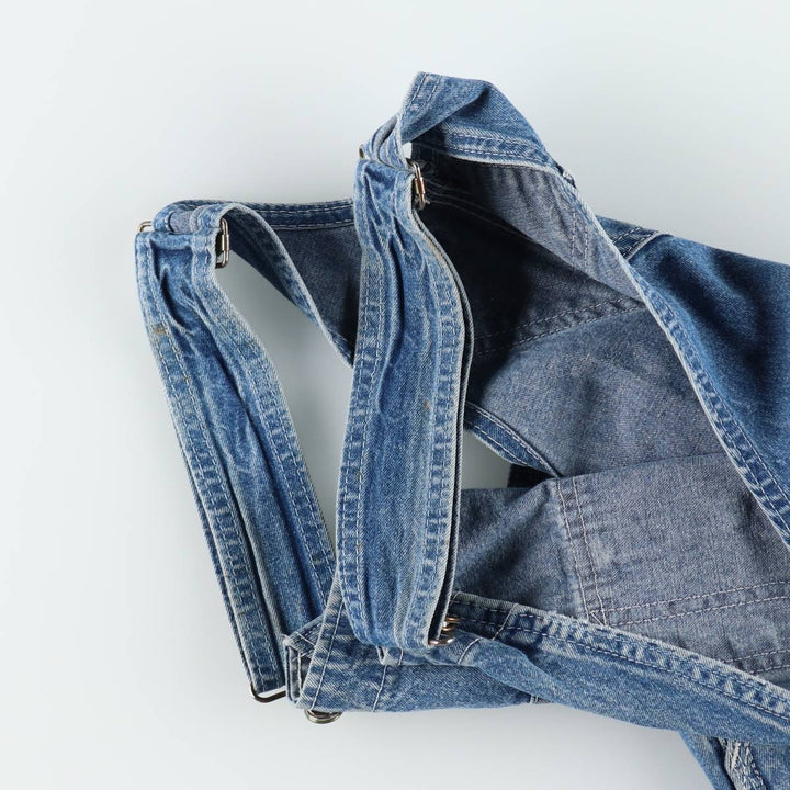 Big Size Pointer Denim Overalls for Men (equivalent to W40) unclear blue type Vintage Second Hand